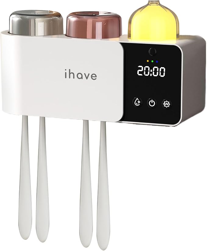 iHave Toothbrush Holders with UV Toothbrush Sanitizer, Aromatherapy Diffuser & - Image 9