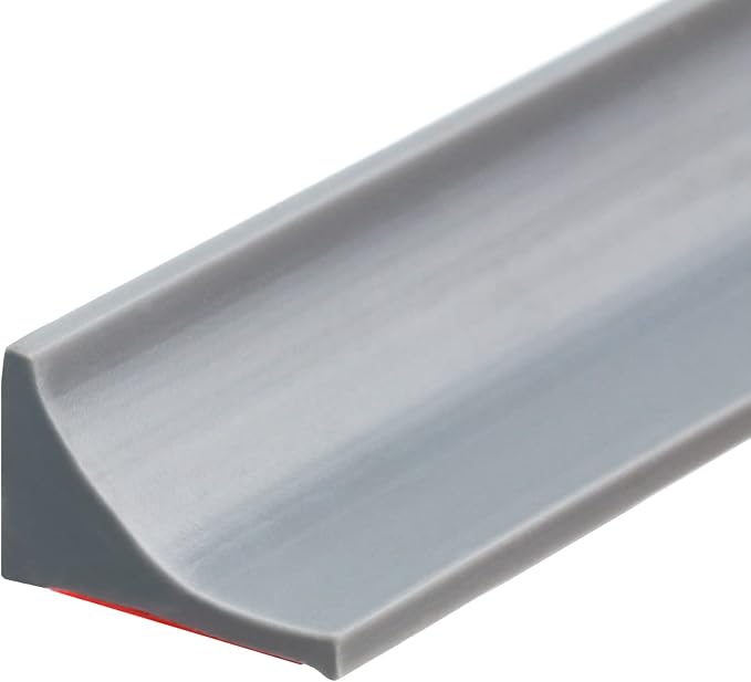 New Collapsible Shower Threshold Water Dam, Self Adhesive Silicone Waterproof by Raycity