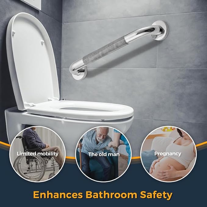 Grab Bars for Shower, 1 Pack 24-Inch Anti Slip Shower Handles for Elderly - Image 2
