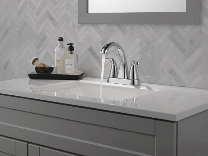 Delta Arvo Centerset Bathroom Faucet, Chrome 2-Handle Bathroom Faucet, Delta - Image 6