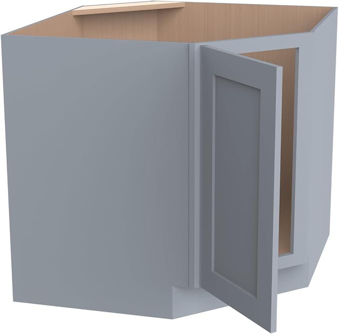 Diagonal Corner Kitchen Cabinet – Solid Wood – Freestanding Storage Organizer - Image 8