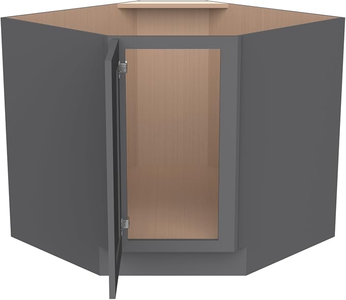 Diagonal Corner Kitchen Cabinet – Solid Wood – Freestanding Storage Organizer - Image 6
