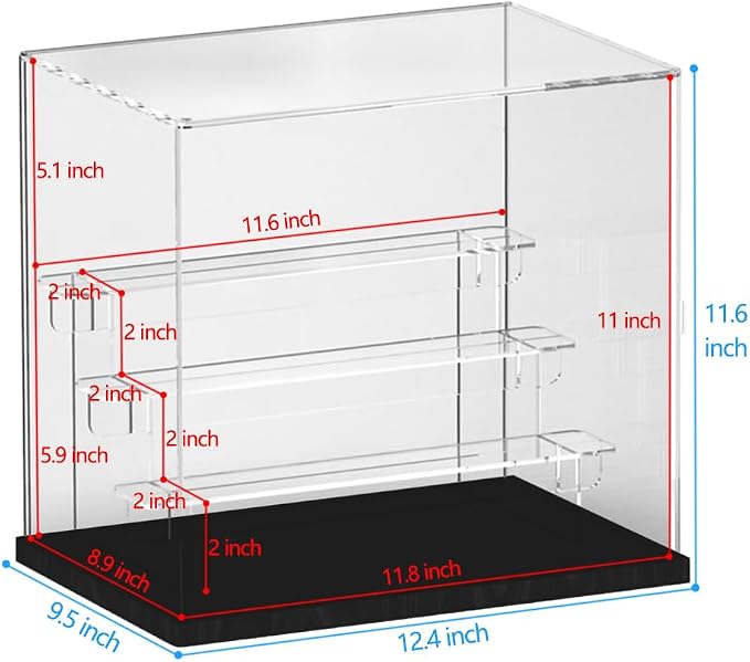 Choowin 4 Tier Clear Acrylic Display Case - Image 2