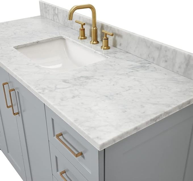 ARIEL 55" Grey Bathroom Vanity - Image 6