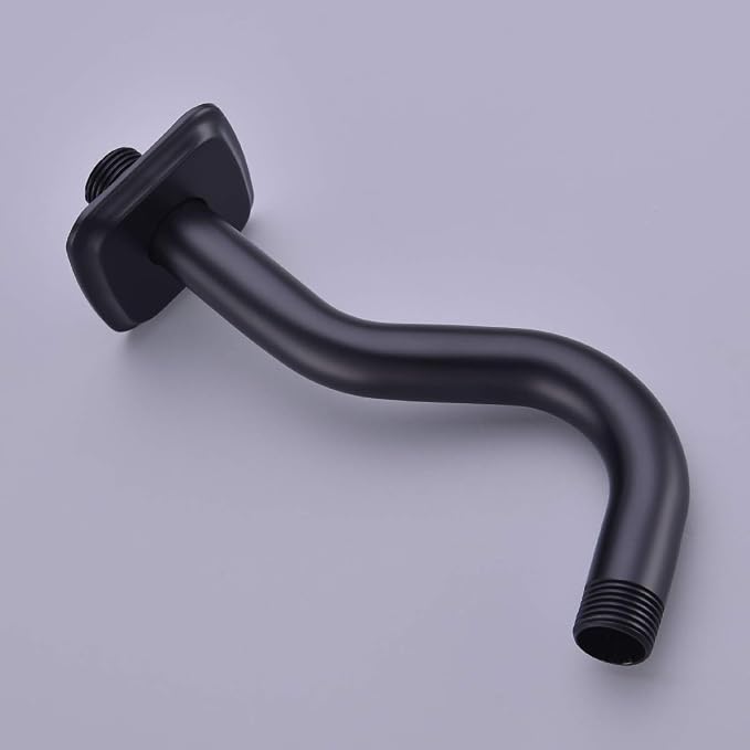 TRUSTMI Curved Shower Arm with Flange, 8-inch S-Shape Stainless Steel Top - Image 3