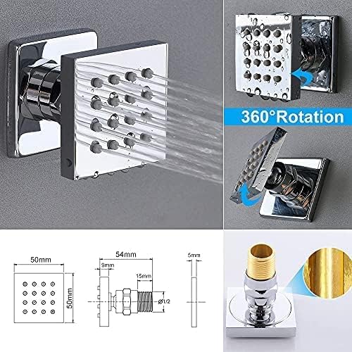 Enga Rain Shower System with Body Jets, 12 Inch Powerful Full Body Shower - Image 8