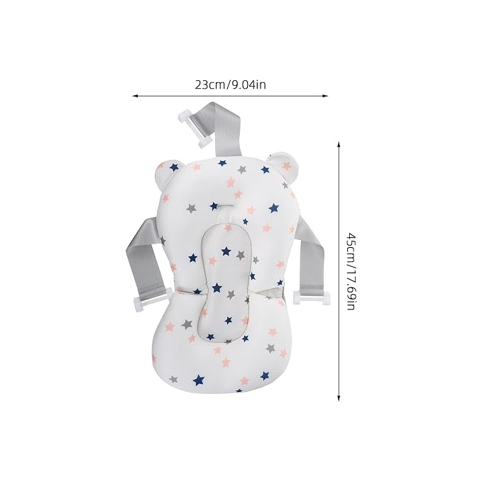 Mesh Bath Support Seat Floating Shower Pad Newborn Non-Slip Cradle Cushion - Image 8