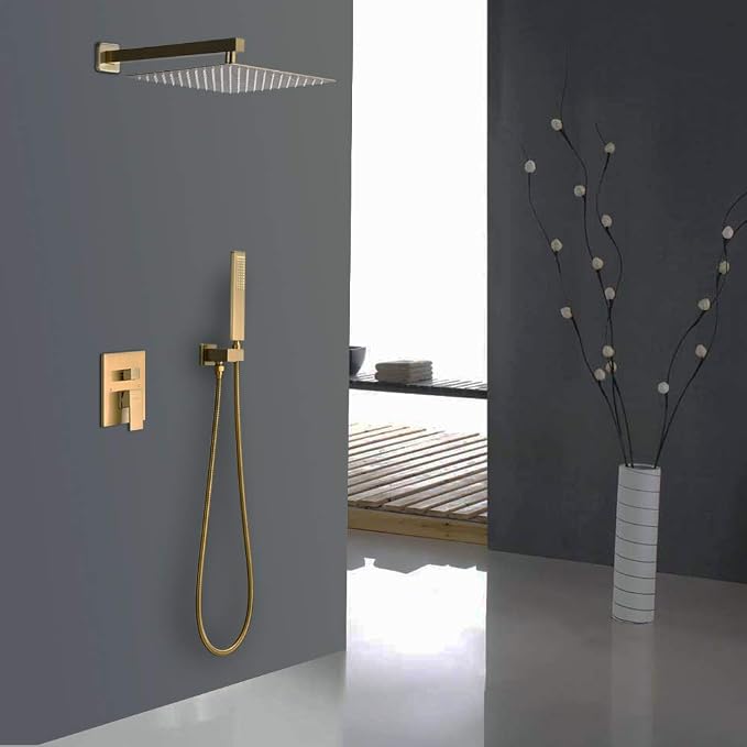 Iriber Brushed Gold Rain Shower System - Image 2
