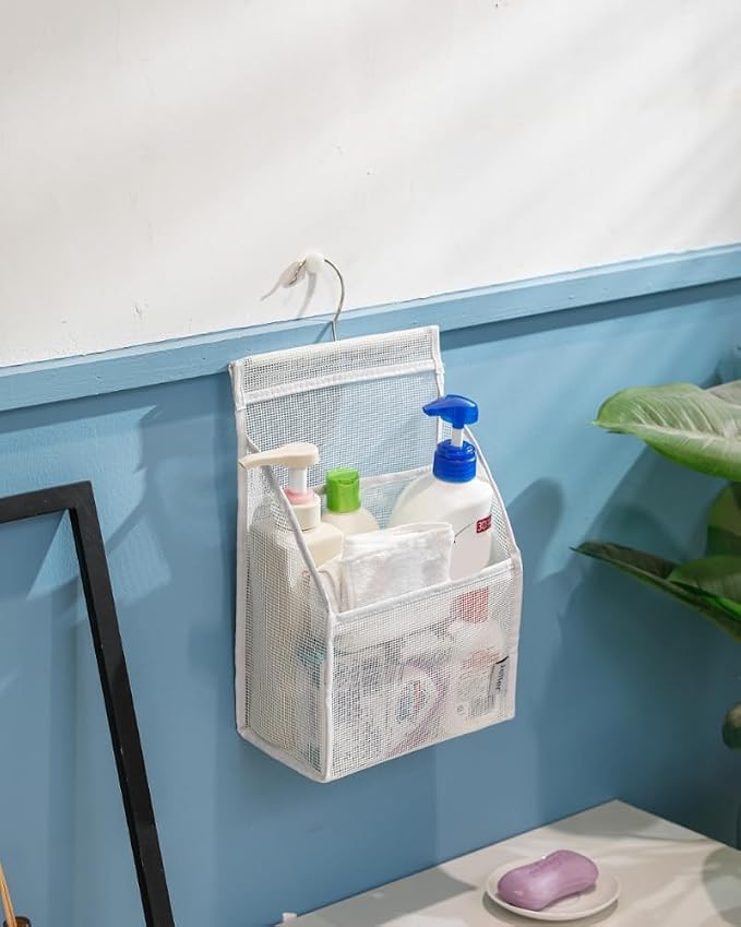 Jelier Hanging Mesh Shower Caddy, Bath Storage Basket Organizer - Image 4