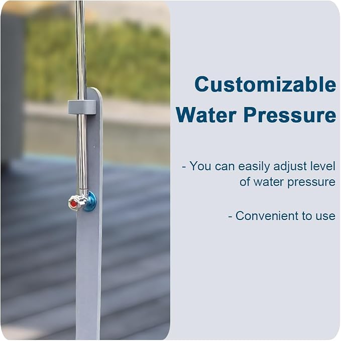 Outdoor Pool Shower Kit Portable Wood Outdoor Garden Pool Shower - Image 4