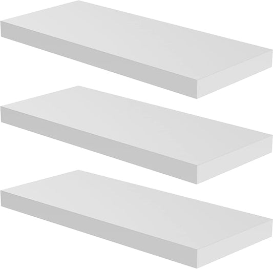 Floating Shelf, 30 in W x 12.75 in D x 2 in H Wooden Floating Wall Shelf by Home
