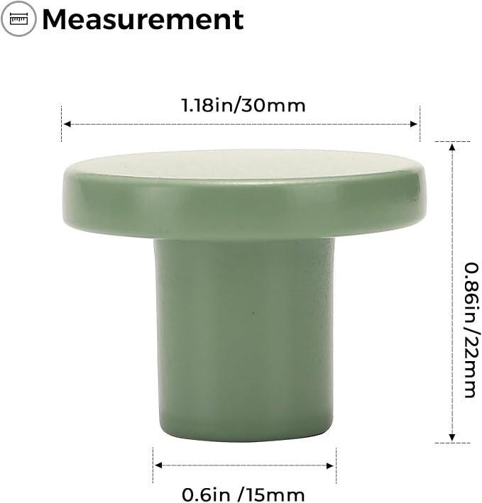 Ravinte 25 Pack Cabinet Knobs Light Green Kitchen Cabinet Knobs Round Dresser - Image 3