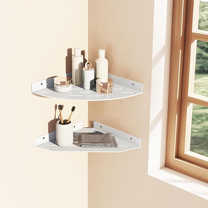 Shower Caddy Hanging Storage Rack Kitchen, Corner Shelf Bathroom Shelves - Image 2