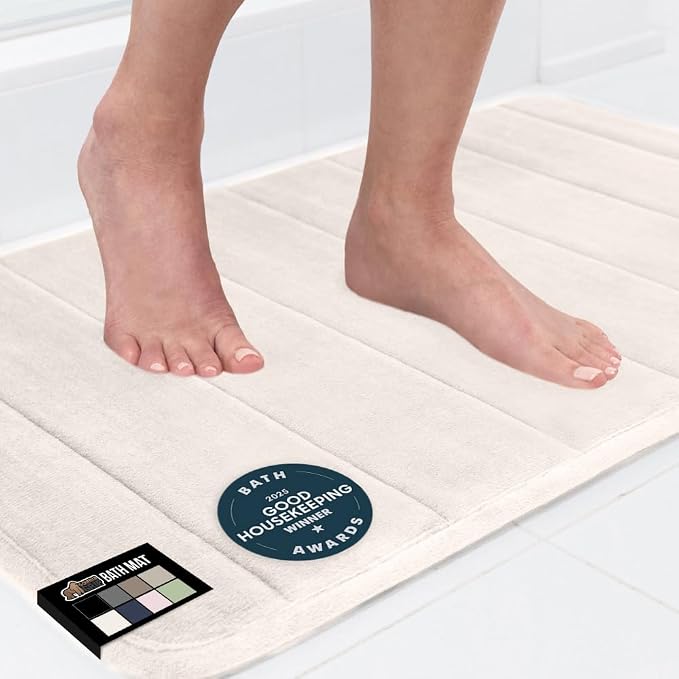 GORILLA GRIP Memory Foam Bath Mat, Soft Absorbent US Designed Bathroom Rug by GorillaGrip