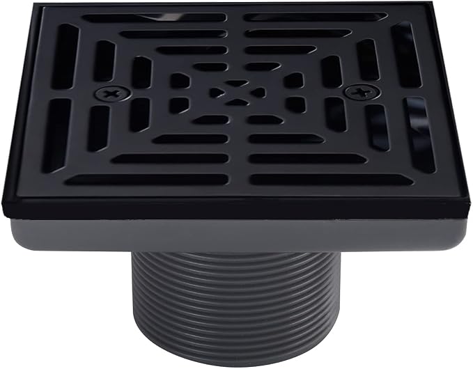 4-1/4 Inch Black Shower Drain Square, Base - Image 6