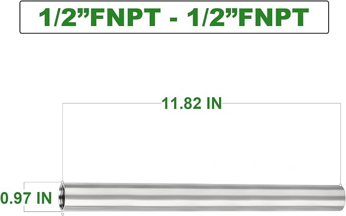 TAISHER 2PCS Stainless Steel Pipe Fittings, 1/2" NPT x 1/2" NPT Female Threaded - Image 4
