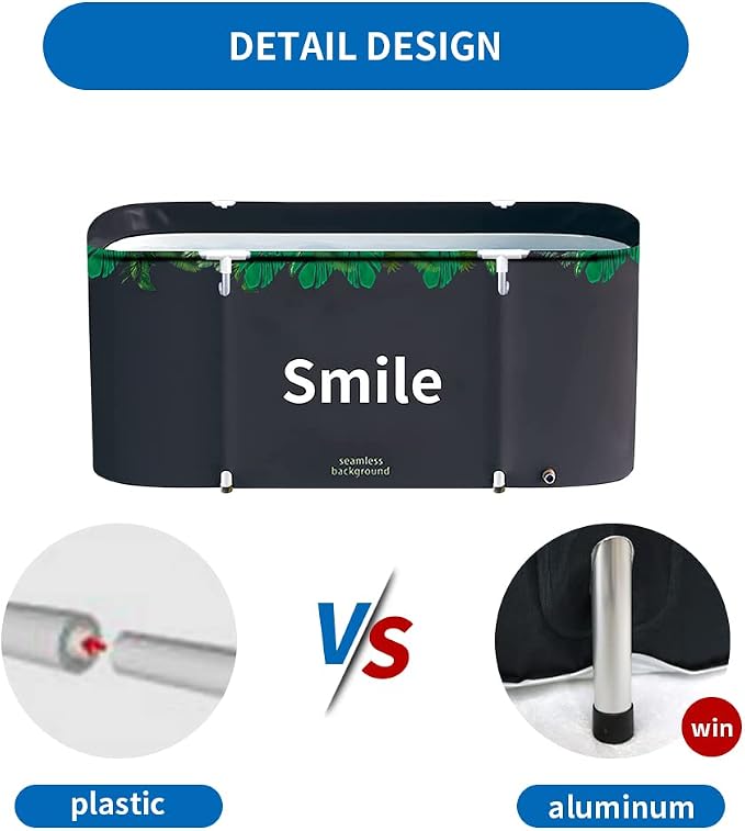ptlsy Portable Bathtub for Adult Foldable Japanese Soaking Bath Tub for - Image 3