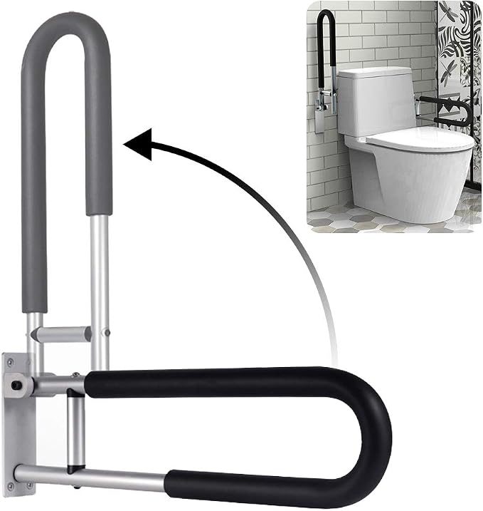 Handicap Grab Bars Rails 23.6 Inch Toilet Handrails Bathroom Safety Bar Hand by BotaBay