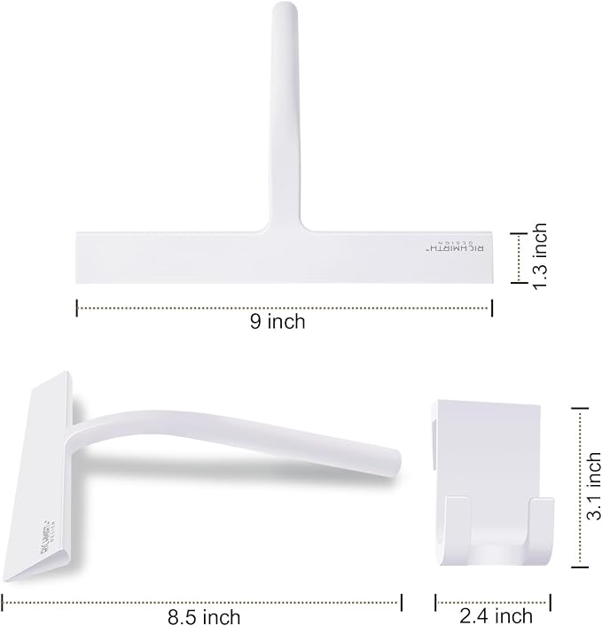 Shower Squeegee 9" with Silicone Hook - Image 2