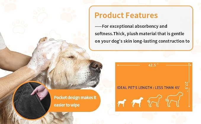 Super Absorbent Microfiber Dog Towels - Image 2