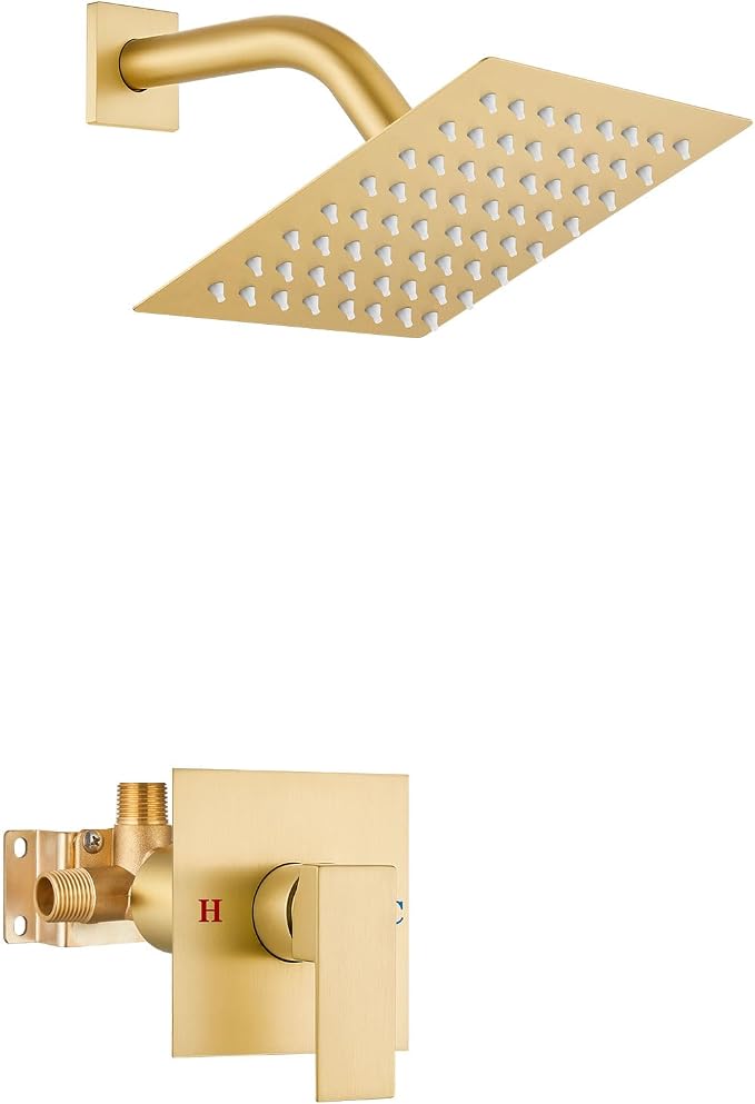Airuida Shower Faucet Set Bathroom Rain Shower System SUS304 Stainless Steel by Airuida
