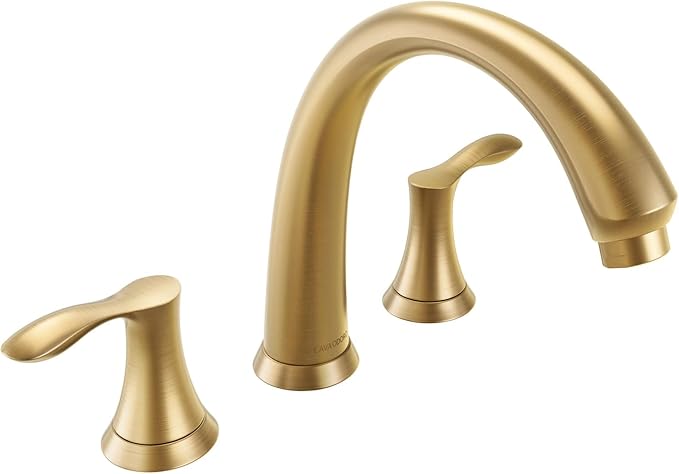 Lava Odoro 2-Handle Widespread Roman Tub Faucet, Bronze Gold Tub Faucet by LavaOdoro