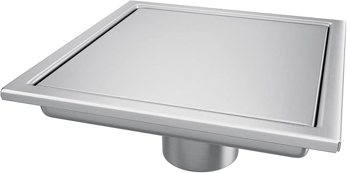 Square Shower Drain, Shower Drain 4 inch by Elefloom
