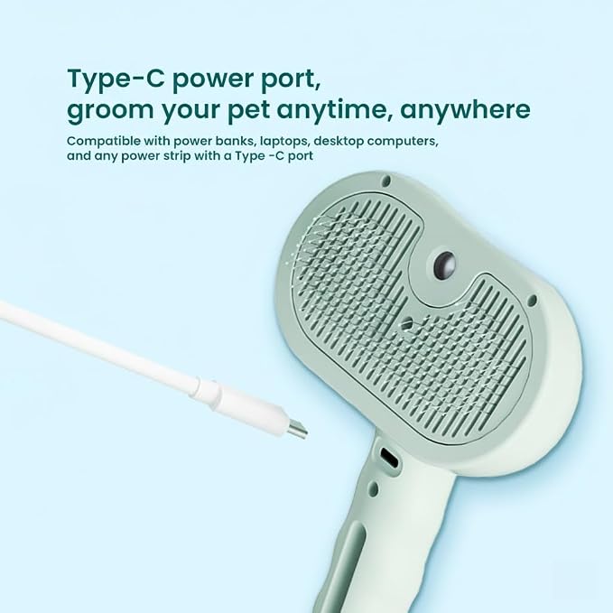 Pet Steam Brush for Dog & Cat, 3 in 1 Spray Hair Removal Comb for Shedding & - Image 5