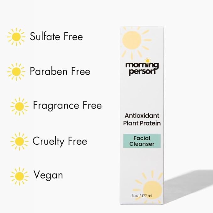Morning Person Antioxidant Plant Protein Facial Cleanser - Image 5