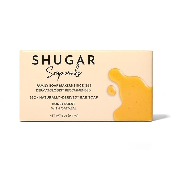 Shugar Soapworks Oatmeal & Honey 5 oz Beauty Bar Soap 8-Pack | Plant-Based - Image 10