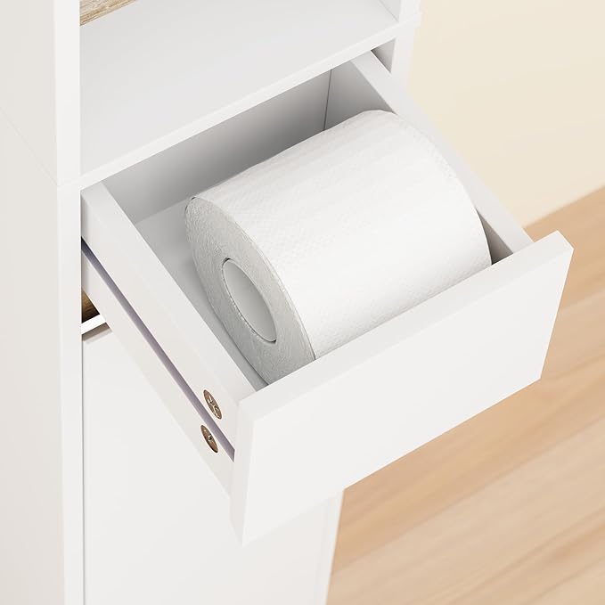 SoBuy Bathroom Narrow Storage Cabinet Skinny Tall Unit - Image 7