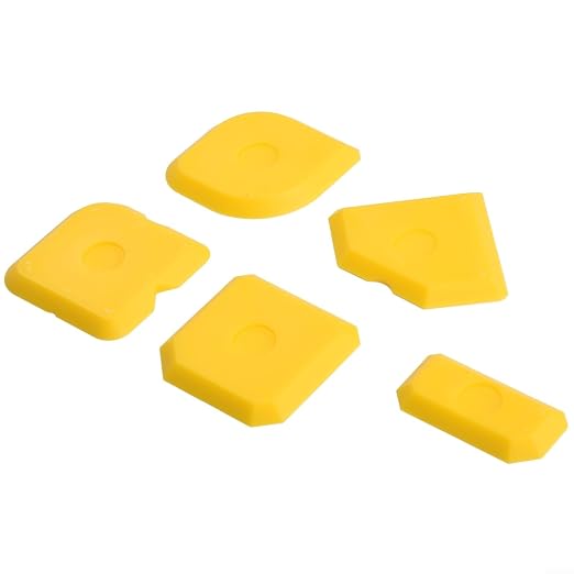5pcs Portable Yellow Silicone Caulking Kit Multi Edge Sealant Applicator Tool - Image 9