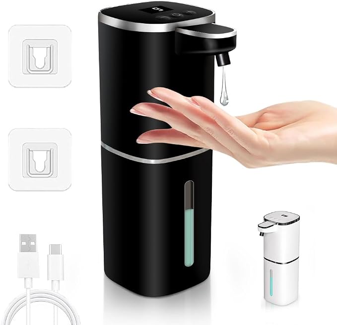 Automatic Liquid Soap Dispenser, 9 Adjustable Levels, 380ml/12.8oz, Auto by Sigerio