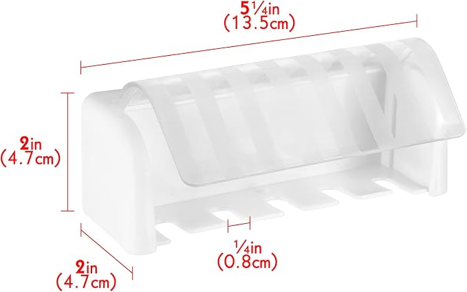 5 Slots Wall Mount Toothbrush Holder - Image 3
