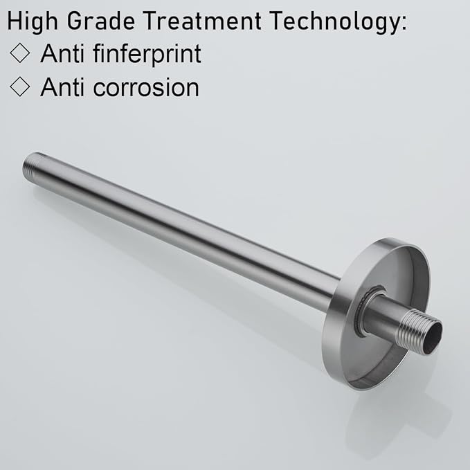 RANDOM Brushed Nickel Shower Arm - Image 3