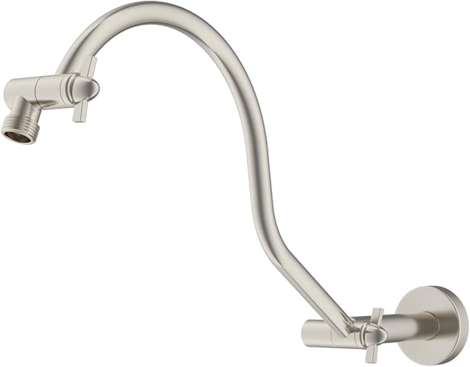 Hibbent All Metal Upgraded 18'' Shower Head Extension Arm, Shower Arm by Hibbent