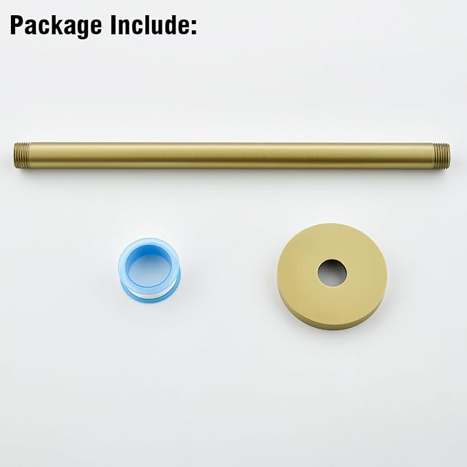 RANDOM Shower Arm with Flange, Brushed Gold.RD91038-12BG - Image 9