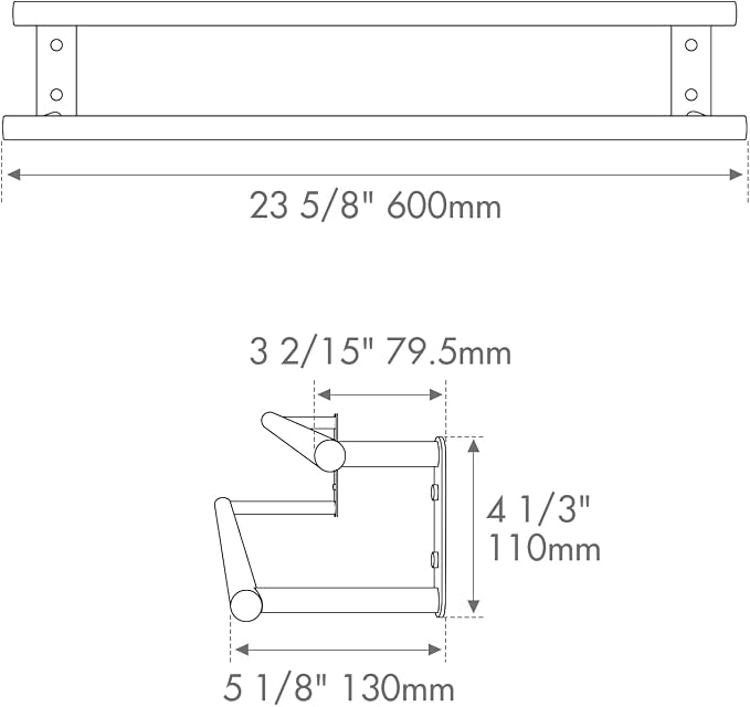 BAGNOLUX Double Towel Bar, SUS304 Towel Racks - Image 3