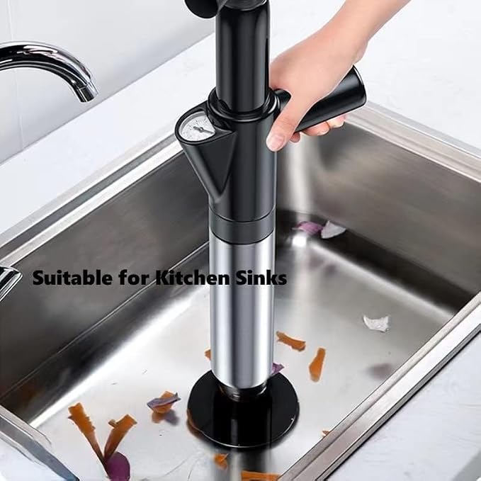 Toilet Plunger High Pressure Air Drain Blaster Gun Drain Clog Remover Tools Air - Image 7