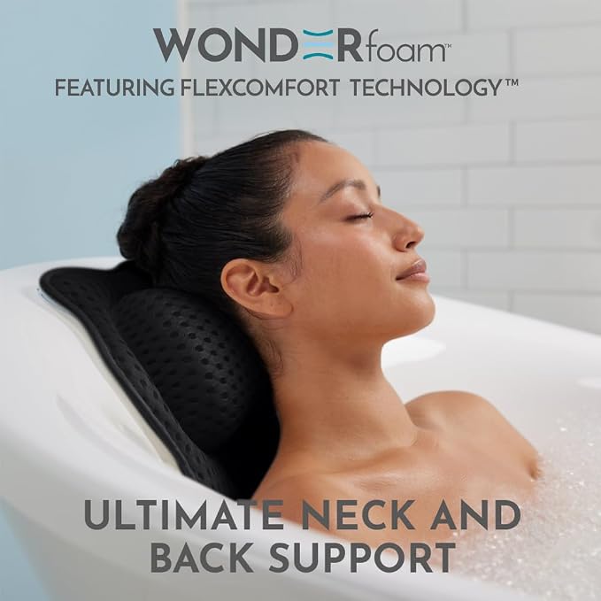 WONDERfoam Thick Padded Ergonomic Bath Pillow - Image 2