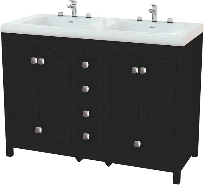 51 inch Bathroom Sink Vanity Combo, Large Freestanding Double Bath Vanity Sink - Image 3