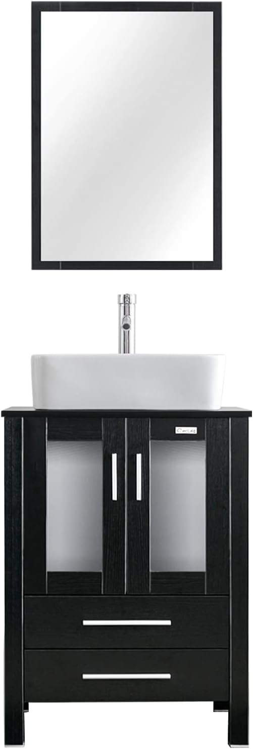 eclife 24" Modern Bathroom Vanity Sink Combo Freestanding Cabinet by eclife