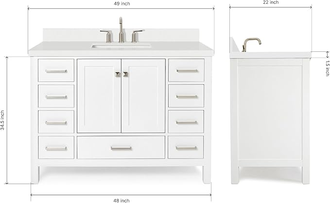 ARIEL 48 Inch Bathroom Vanity - Image 2