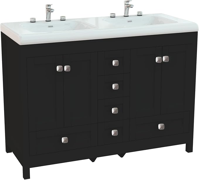 51 inch Bathroom Sink Vanity Combo, Large Freestanding Double Bath Vanity Sink - Image 4