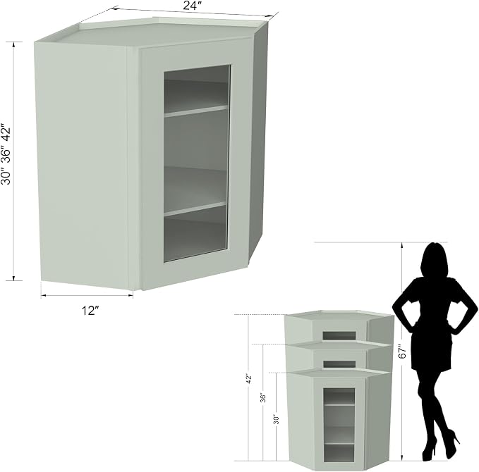 Glass Cabinet Style Corner Cabinet - Image 3