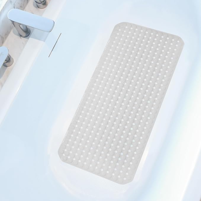 Extra Large Non-Slip Bathtub Mat, 36x17” TPR Shower Mat by 1