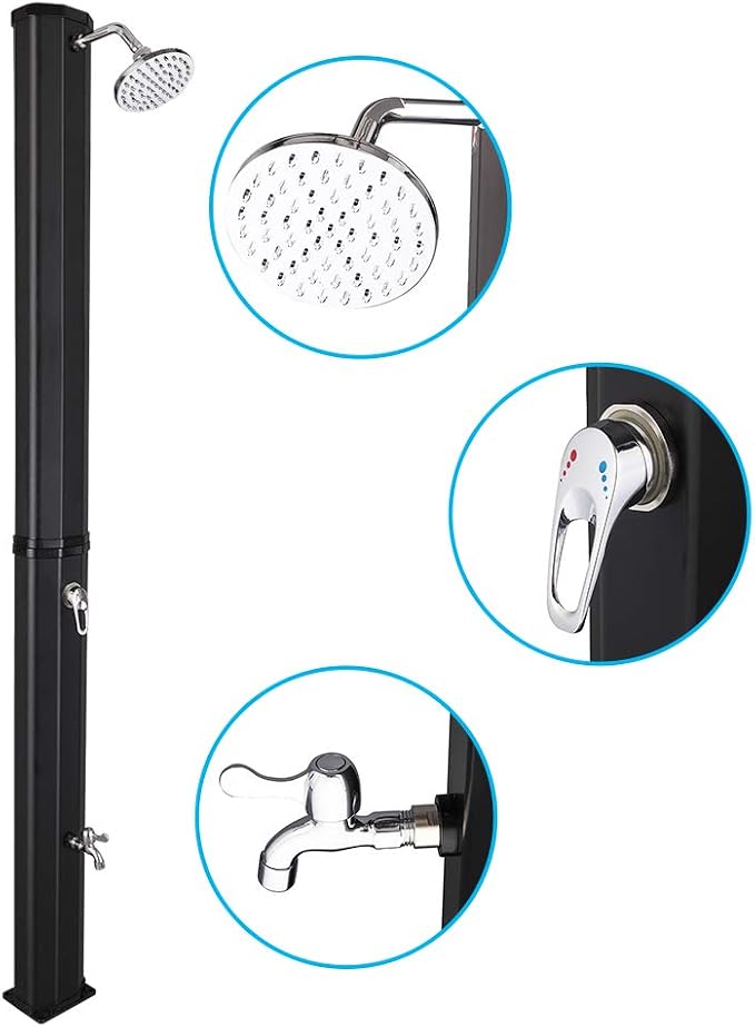 VINGLI Solar Heated Shower, 9.3 Gallon Outdoor Shower - Image 8