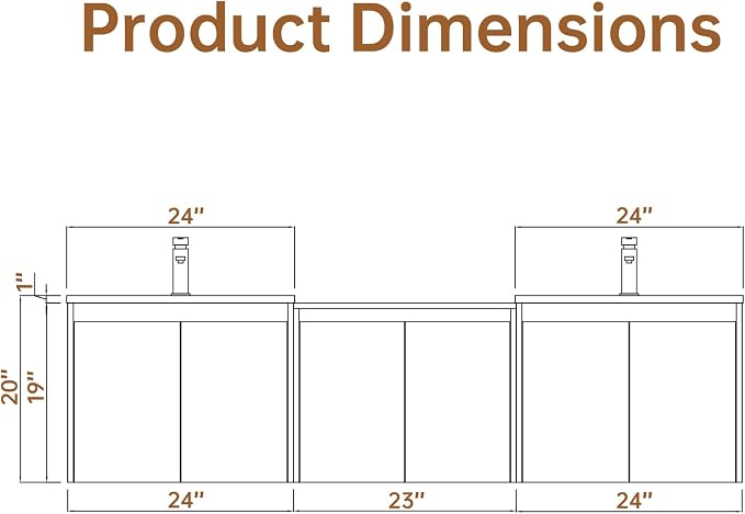MORVANO 72" Bathroom Vanities Cabinet - Image 2