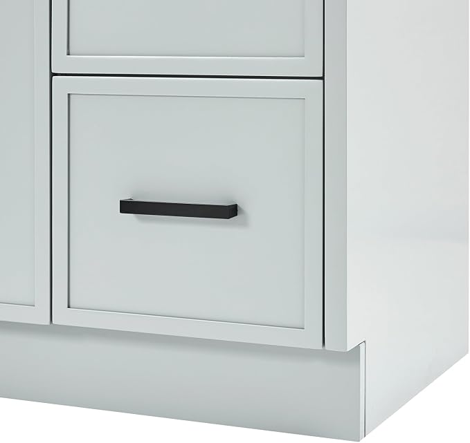ARIEL Kelly 54 inch Bathroom Vanity Without Sink in Grey, Bathroom Base Cabinet - Image 8