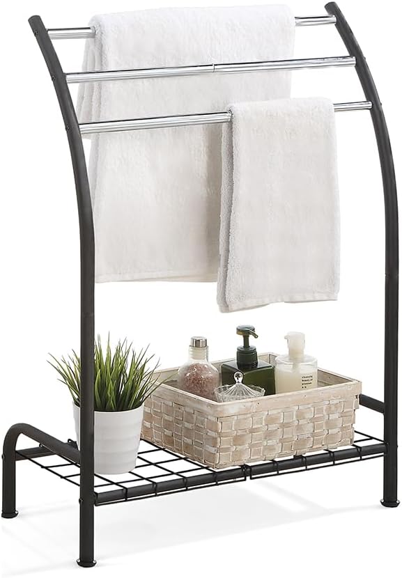 SunnyPoint Freestanding 3 Hanging Bar Towel Rack by SunnyPoint